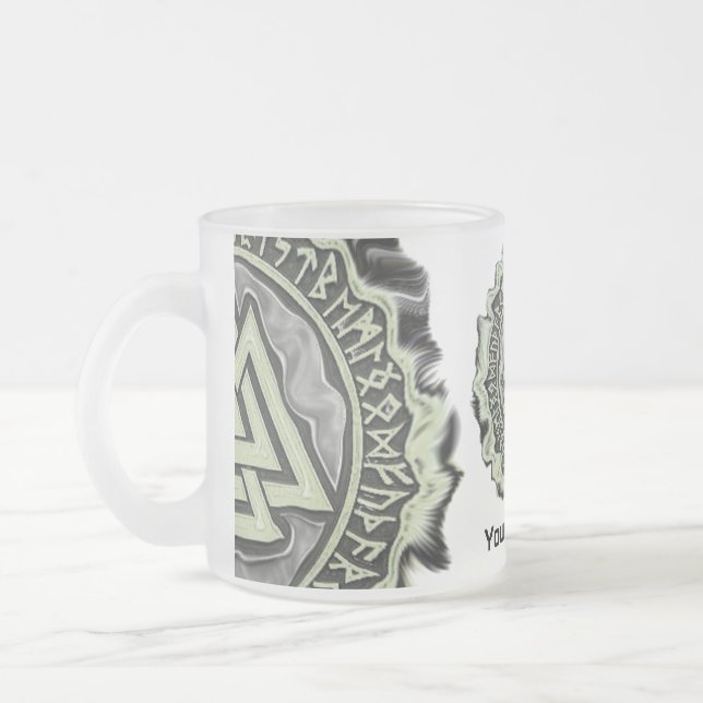 Valknut (vertrocknet) mattglastasse (Links)