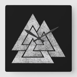 Valknut Vibration Design Quadratische Wanduhr