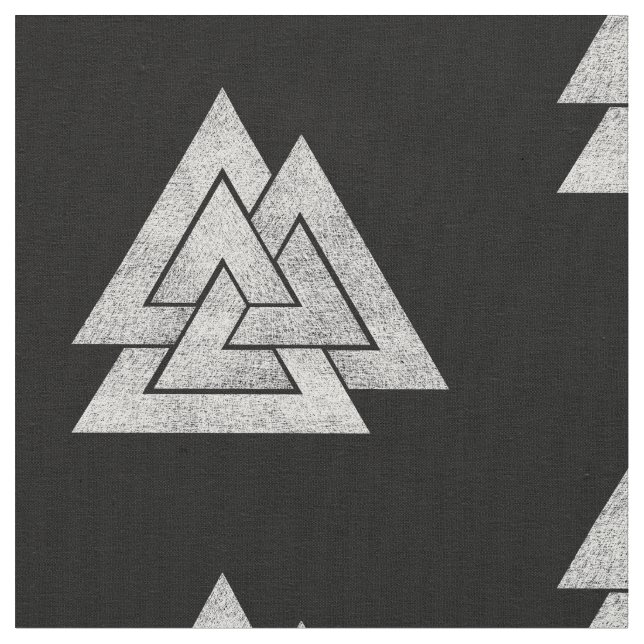 Valknut Viking Design Stoff (Nahaufnahme)