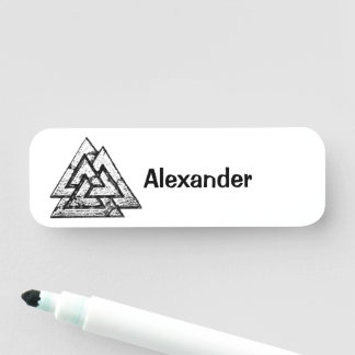 Valknut~ (Wavy) Namensschild