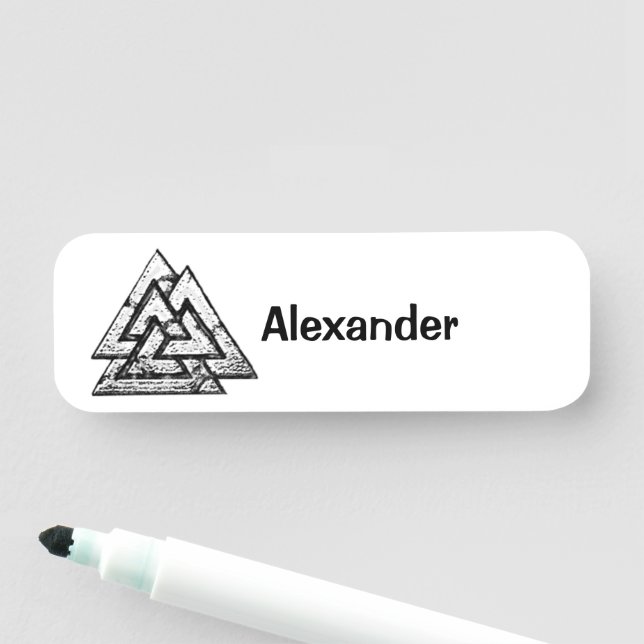Valknut~ (Wavy) Namensschild (Beispiel)