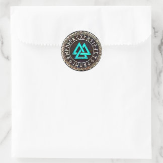 Valknut (Wicklung) Runder Aufkleber