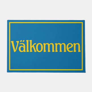 Välkommen Willkommen in den Farben der schwedische Fußmatte