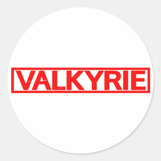 Valkyrie-Briefmarke Runder Aufkleber (Vorderseite)