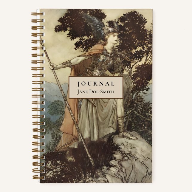 Valkyrie Norse Myth Wagner Rackham Dotted Journal Notizbuch (Vorderseite)