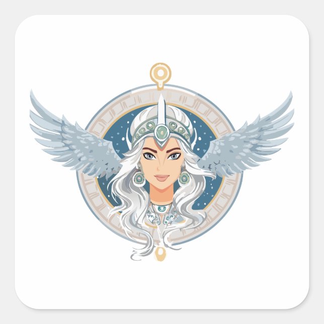 Valkyrie Quadratischer Aufkleber (Vorderseite)