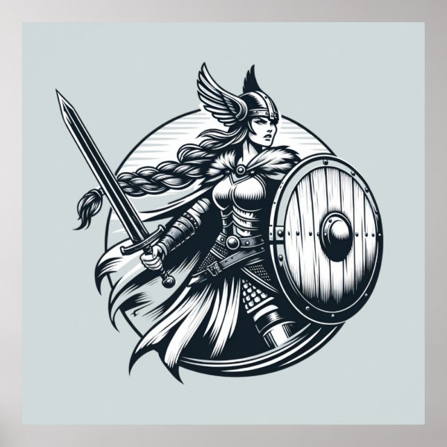 Valkyrie-Stand: Die Entschlossenheit des Schildmei Poster (Vorne)