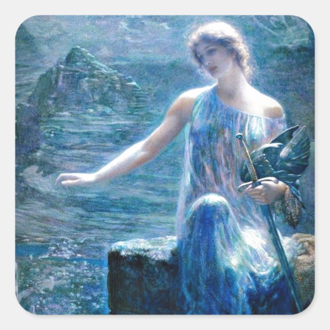 Valkyrie Vigil Quadratischer Aufkleber (Vorderseite)