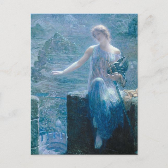 Valkyrie's Vigil Edward Robert Hughes Postkarte (Vorderseite)