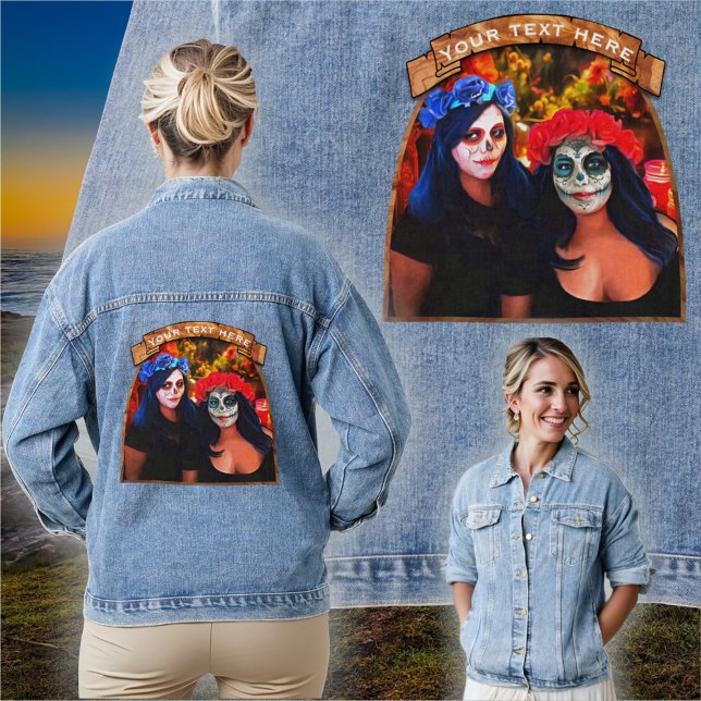 Vallarta Catrinas mit Blume & Kerzen 1718 Jeansjacke (Von Creator hochgeladen)