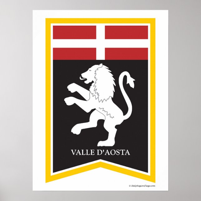 Valle D'Aosta Wappen Locarno Poster (Vorne)
