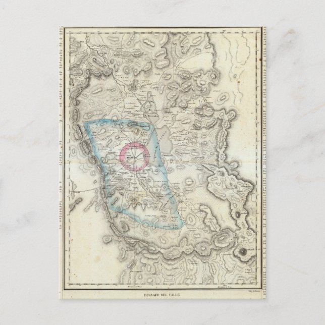 Valle de Mexico, Mexiko Postkarte (Vorderseite)