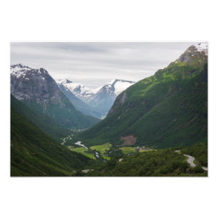Vallée de Hjelle dans la copie de photo de la