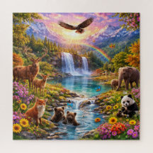 Vallée de la faune enchantée - Puzzle de nature