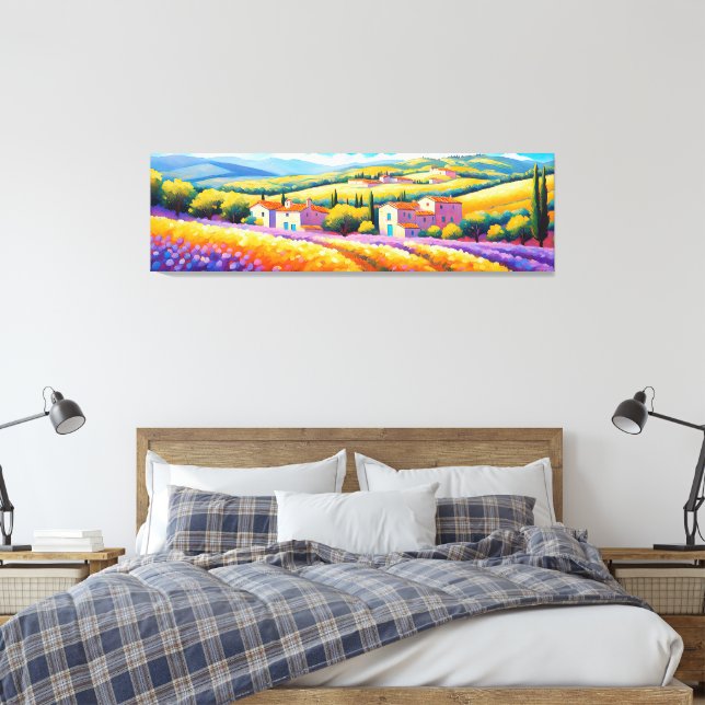 "Vallée Florale" Grosse Landschaft Provence Leinwanddruck (Insitu (Schlafzimmer))