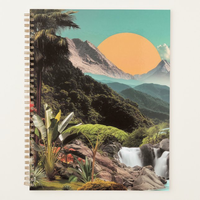 Vallée Tropicale Surréelle Avec Cascades (Devant)