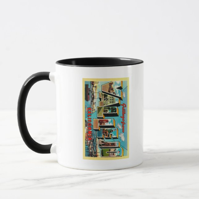 Vallejo, Kalifornien - Große Briefszenen Tasse (Links)