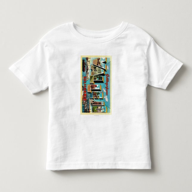 Vallejo, Kalifornien - große Buchstabe-Szenen Kleinkind T-shirt (Vorderseite)