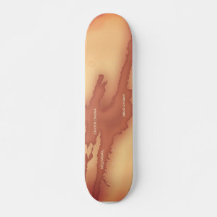 Valles marineris Mars map Skateboard