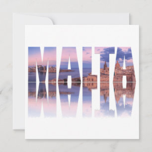 Valletta Altstadt und Hafen Malta Text Reflexion