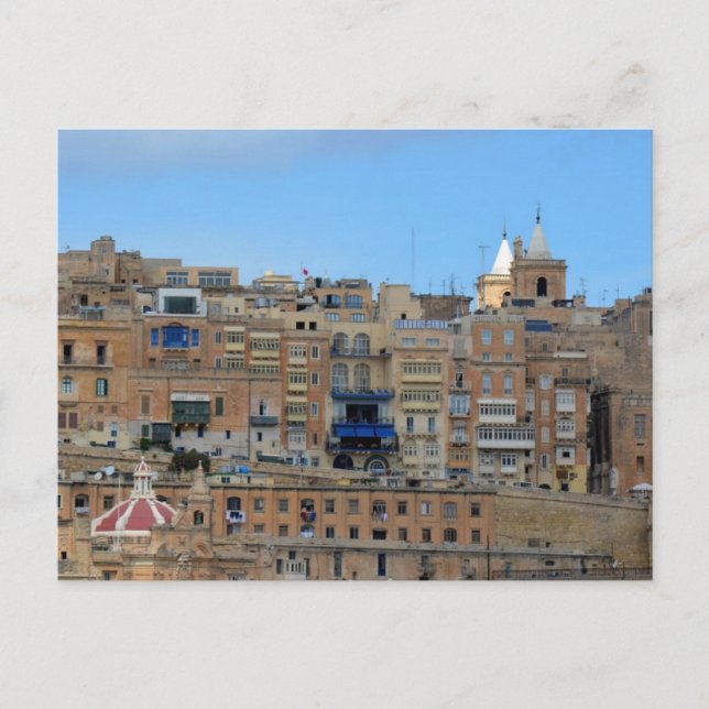 Valletta, Malta City Architecture Postcard Postkarte (Vorderseite)