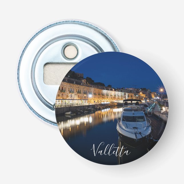 Valletta Uferviertel mit kleinem Hafen Flaschenöffner (Vorderseite)