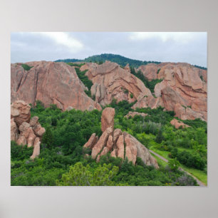 Valley and Rock Formations at Roxborough Poster