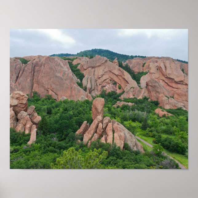 Valley and Rock Formations at Roxborough Poster (Vorne)