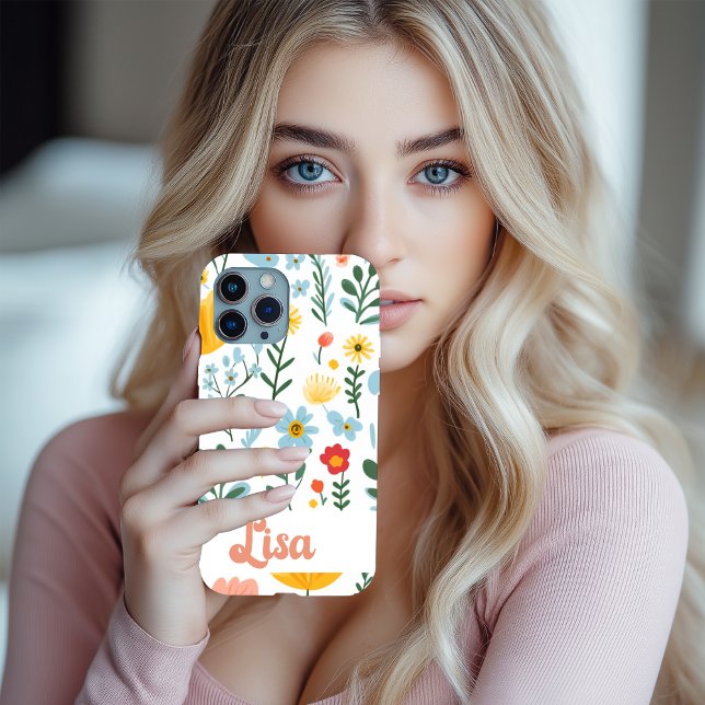 Valley Floral iPhone Case (Personalize this cool floral iPhone case. )