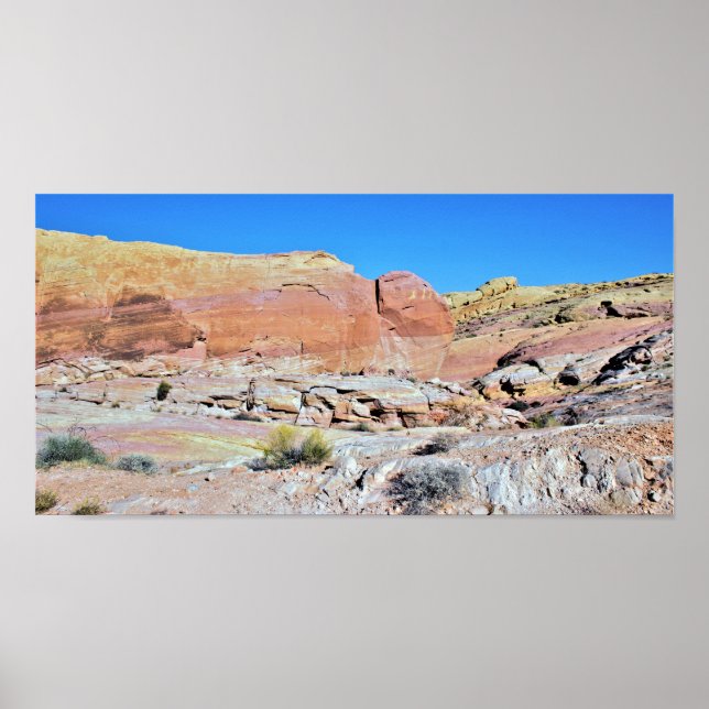 Valley of Fire Desert Landscape Photo Poster (Vorne)