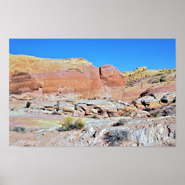 Valley of Fire Desert Landscape Photo Poster (Vorne)