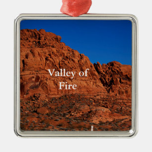 Valley of Fire Snowflake Ornament Aus Metall