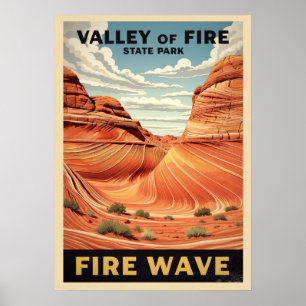 Valley of Fire State Park - Fire Wave V01 Poster