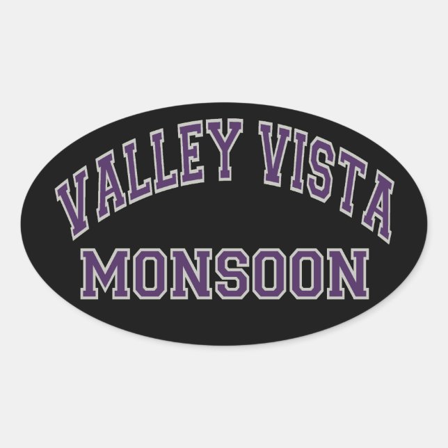 Valley Vista Monsoon Ovaler Aufkleber (Vorderseite)