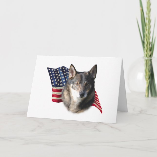 Vallhund Flag Karte (Vorderseite)