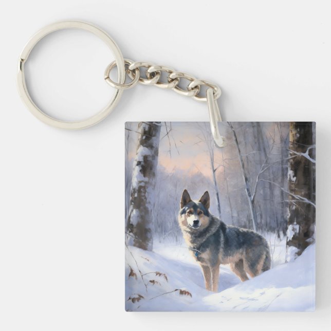 Vallhund suédois Laisser neiger Noël (Devant)