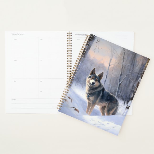 Vallhund suédois Laisser neiger Noël (Devant avec enveloppe)