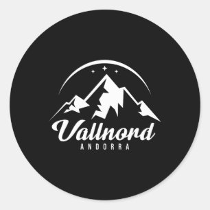 Vallnord Andorra Skigebiet Snowboarden Runder Aufkleber