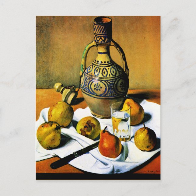 Vallotton - Marokkanischer Jug und Birnen, schöne  Postkarte (Vorderseite)