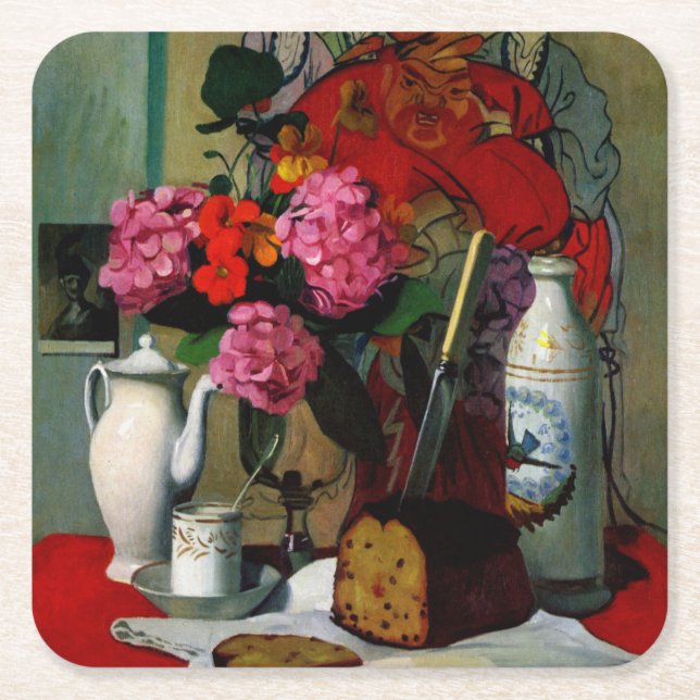 Vallotton - Stillleben in chinesischer Malerei Rechteckiger Pappuntersetzer (Vorderseite)