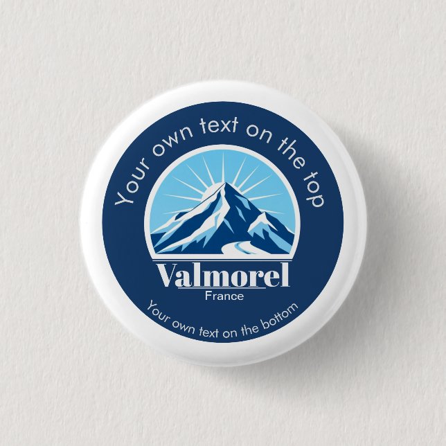 Valmorel Frankreich Skigebiet Souvenir  Button (Vorderseite)