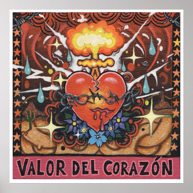 'Valor Del Corazon' Art Print - (Pop surreal Art) Poster (Vorne)