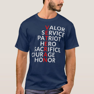 Valor Service Patriot Hero opfern Courage Ehre T-Shirt