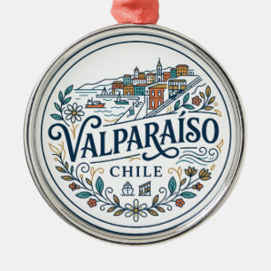 Valparaíso Chile Ornament Aus Metall