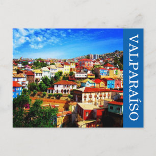 Valparaíso Farben Postkarte