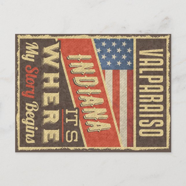 Valparaiso Indiana Postkarte (Vorderseite)