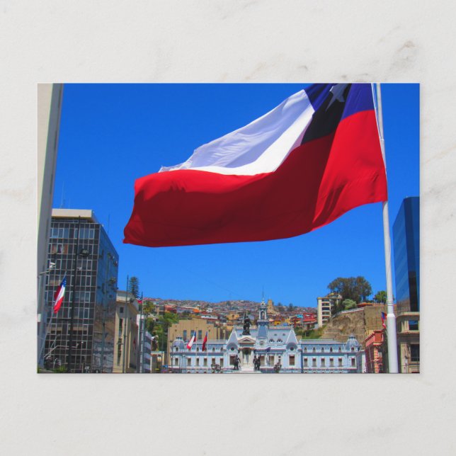 Valparaíso-Staatsflagge Postkarte (Vorderseite)