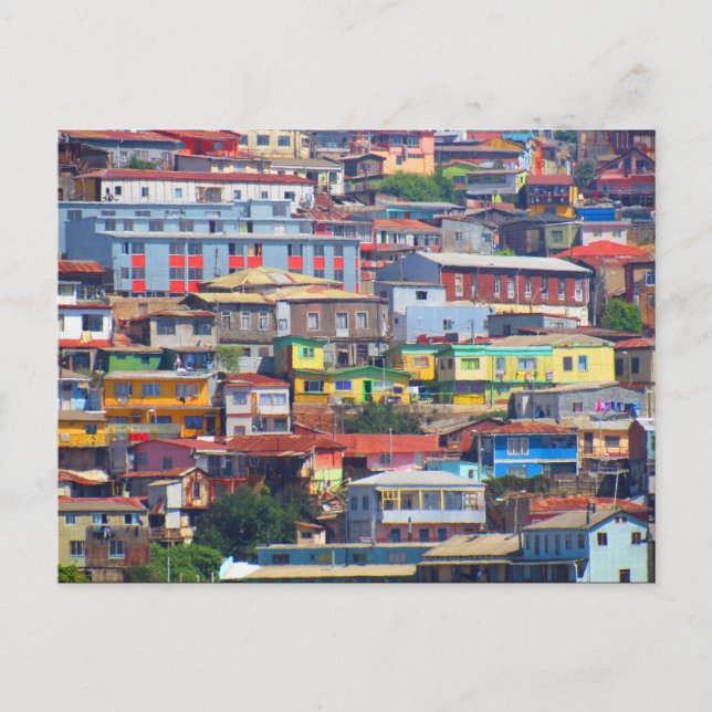 Valparaíso - Stadtfarben Postkarte (Vorderseite)