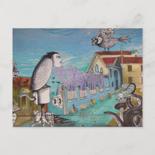 Valparaíso Surrealistische Kunst Postkarte