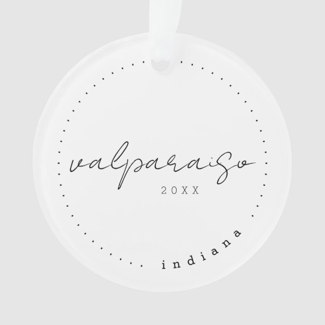 Valpariaso, Indiana IN Travel Vereinte Staaten Sim Ornament (Vorderseite)